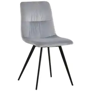 Carryhome Stuhl, Hellgrau, Metall, Textil, Flachrohr, 45x88x54.5 cm, Esszimmer, Stühle, Esszimmerstühle