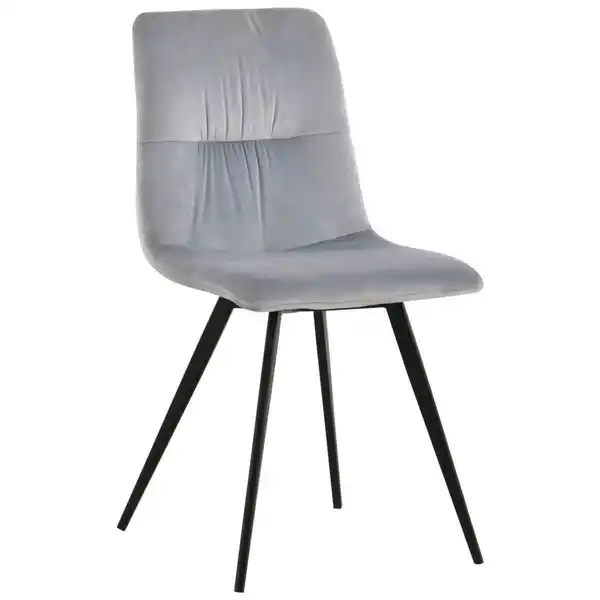 Bild 1 von Carryhome Stuhl, Hellgrau, Metall, Textil, Flachrohr, 45x88x54.5 cm, Esszimmer, Stühle, Esszimmerstühle