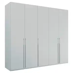 Novel Drehtürenschrank, Grau, Metall, 14 Fächer, 251x235x60 cm, Blauer Engel, Goldenes M, Made in Germany, Typenauswahl, in verschiedenen Größen erhältlich, Schlafzimmer, Kleiderschränke, Dreht