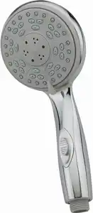 Handbrause mit Wasserstopfunktion, Chromfarben