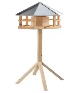Dehner Natura Premium Futterhaus Sierra Madre, inkl. Ständer Alpstein, ca. B85/H149,5/T84,3 cm