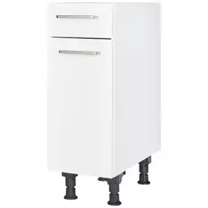 Nobilia Schubkastenunterschrank Touch, Weiß, Metall, 1 Fächer, 1 Schubladen, einzeln stellbar, 30x87x56 cm, Blauer Engel, Pefc, Goldenes M, Made in Germany, DGM-Klimapakt, Zusatzausstattung erhält