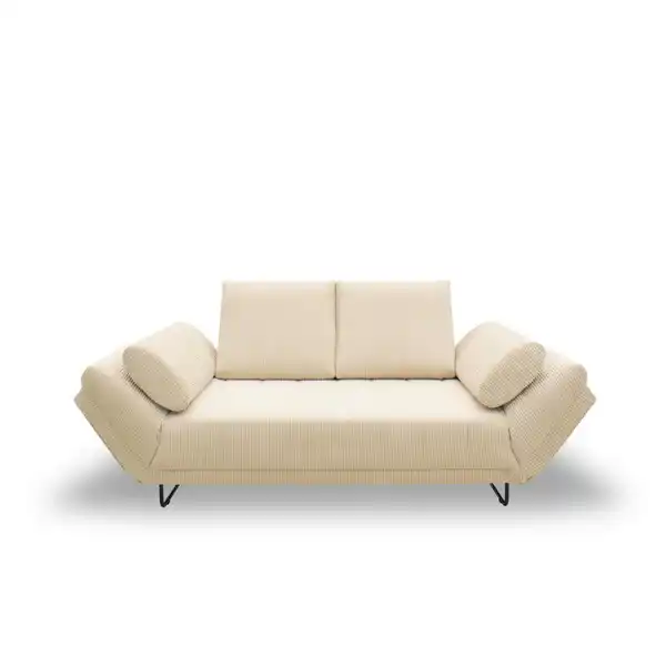 Bild 1 von Mid.you Schlafsofa, Creme, Textil, Uni, 2-Sitzer, 210x95x97 cm, Made in EU, FSC Mix, Liegefunktion, Schlafen auf Sitzhöhe, Rücken echt, Armteil links, rechts, Kinder- & Jugendzimmer, Jugendmöbel,