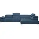 Bild 1 von Beldomo Style Ecksofa, Blau, Textil, Uni, 4-5-Sitzer, Ottomane rechts, L-Form, 323x222 cm, Goldenes M, erweiterbar, Typenauswahl, Stoffauswahl, planbar, seitenverkehrt erhältlich, Hocker Rücken ech