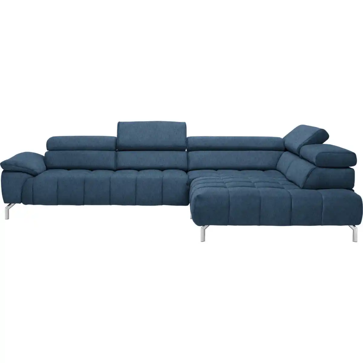 Bild 1 von Beldomo Style Ecksofa, Blau, Textil, Uni, 4-5-Sitzer, Ottomane rechts, L-Form, 323x222 cm, Goldenes M, erweiterbar, Typenauswahl, Stoffauswahl, planbar, seitenverkehrt erhältlich, Hocker Rücken ech