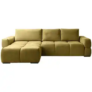 Stylife Ecksofa, Senfgelb, Textil, 4-Sitzer, Füllung: Schaumstoff, seitenverkehrt montierbar, L-Form, 299x173 cm, Stoffauswahl, Liegefunktion, seitenverkehrt erhältlich, Schlafen auf Sitzhöhe, Rü