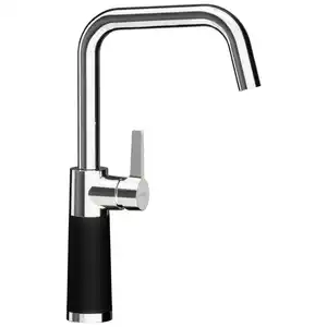 Schock Küchenarmatur Sc-530, Schwarz, Metall, Stein, 5.2x35x19 cm, flexible Anschlussschläuche, herausziehbare Spülbrause, schwenkbarer Auslauf 360°, Armaturen