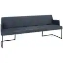 Bild 1 von Joop! Sitzbank Swing, Schwarz, Dunkelblau, Leder, Echtleder, Nubukleder, Uni, 3-Sitzer, 218x87x66 cm, Goldenes M, Lederauswahl, Stoffauswahl, mit Rückenlehne, Esszimmer, Bänke, Sitzbänke