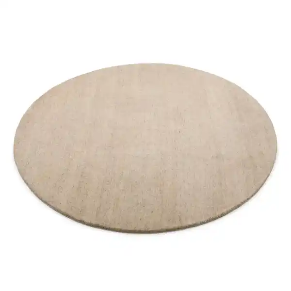 Bild 1 von Linea Natura Wollteppich Silverström, Beige, Textil, Uni, rund, für Fußbodenheizung geeignet, Teppiche & Böden, Teppiche, Naturteppiche