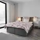 Bild 1 von Boxbett Lisa ca. 140x200 cm Dunkelgrau mit Topper, Dunkelgrau