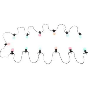 Globo Lichterkette, Opal, Schwarz, Kunststoff, 5x11.3x1250 cm, Lampen & Leuchten, Innenbeleuchtung, Dekoleuchten