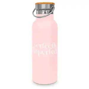 Thermosflasche Perfectly Imperfect ca. 500ml, Rosa, Weiß