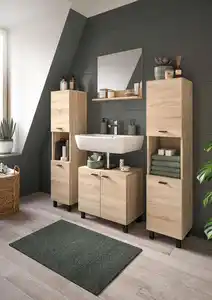 Badezimmer Boston 4-tlg. ca. 117 cm Sonoma Eiche, Sonoma Eiche