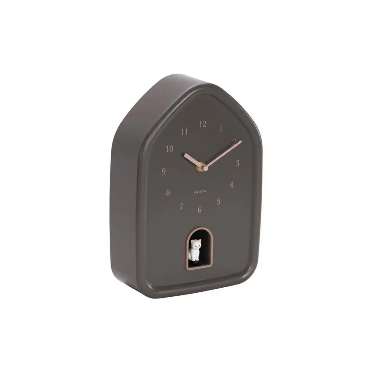 Bild 1 von Karlsson Wanduhr Modern Kitty, Cappuccino, Kunststoff, 20x29.1 cm, Schlagwerk, Dekoration, Uhren, Wanduhren