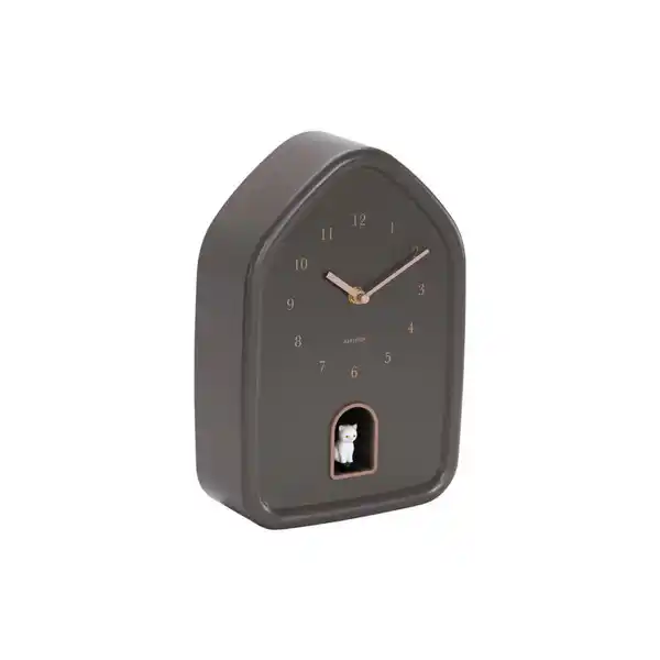 Bild 1 von Karlsson Wanduhr Modern Kitty, Cappuccino, Kunststoff, 20x29.1 cm, Schlagwerk, Dekoration, Uhren, Wanduhren