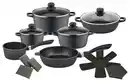 Bild 1 von Kochtopfset Frederic Schwarz, 15-teilig, Schwarz