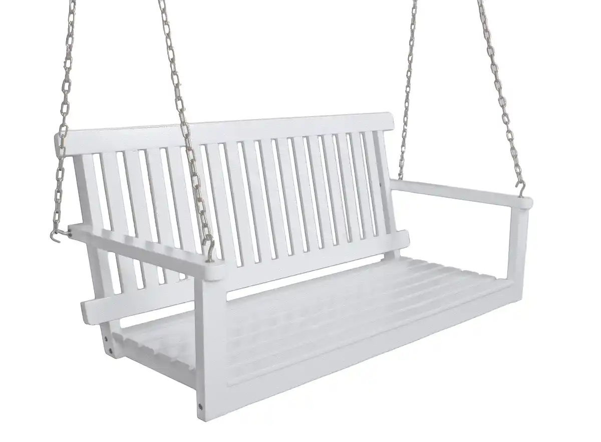 Bild 1 von Hängebank Augusta Weiß ca. 130x57x63 cm Holz, Weiß, Goldfarben