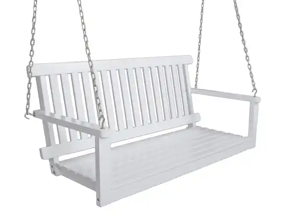 Bild 1 von Hängebank Augusta Weiß ca. 130x57x63 cm Holz, Weiß, Goldfarben