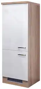 Geräteumbauschrank Weiß Hochglanz/Eiche, Sonoma Eiche, Weiß Hochglanz