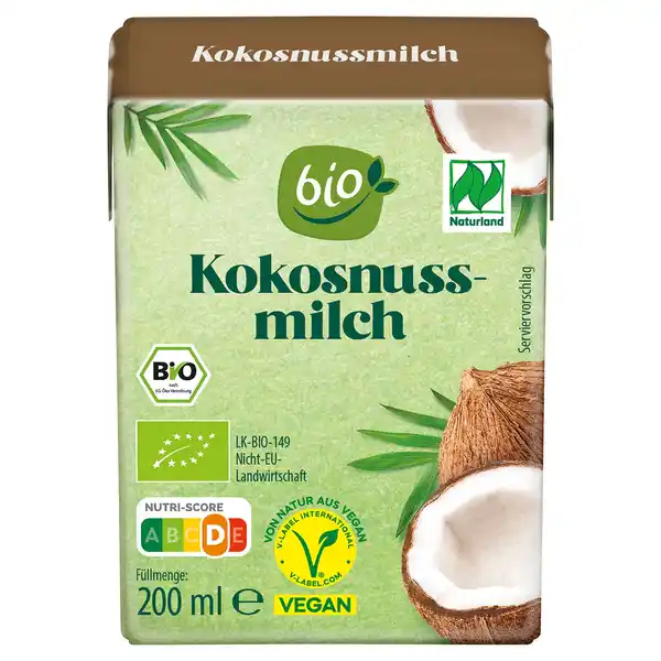 Bild 1 von BIO Kokosnussmilch 200 ml, 17 - 19 % Fett