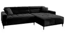 Bild 1 von Ecksofa Cord schwarz ausziehbar - Sitztiefenverstellung 256 cm - OT rechts - SIMPLE