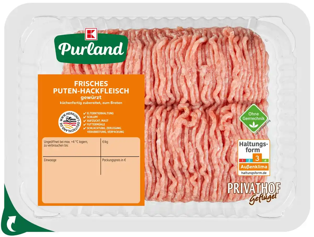 Bild 1 von K-PURLAND Puten-Hackfleisch, 400-g-Packg.