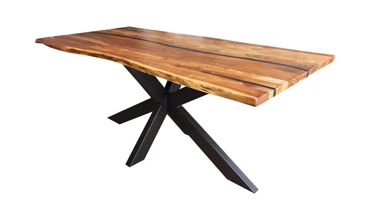 Bild 1 von Esstisch Baumkantentisch 180 cm Akazie massiv Epoxidharz - TORVALD