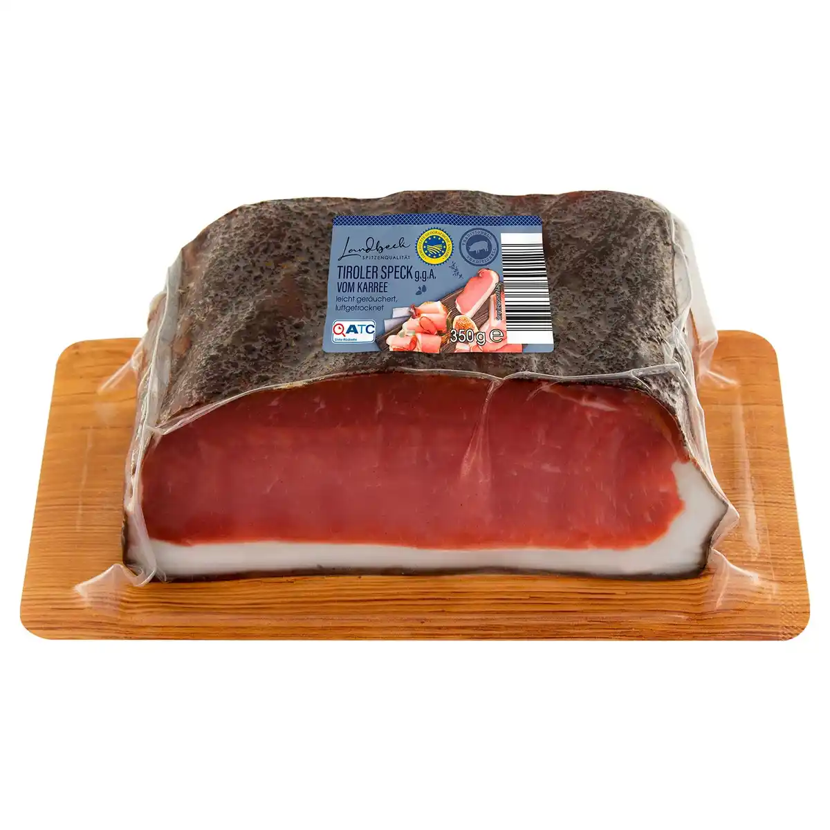 Bild 1 von LANDBECK Tiroler Speck g.g.A. 350 g, Karreespeck