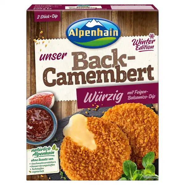 Bild 1 von ALPENHAIN Back-Käse 200 g, Camembert Würzig