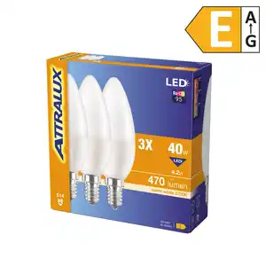 ATTRALUX LED-Kerzen E14, 3-St.-Packg.