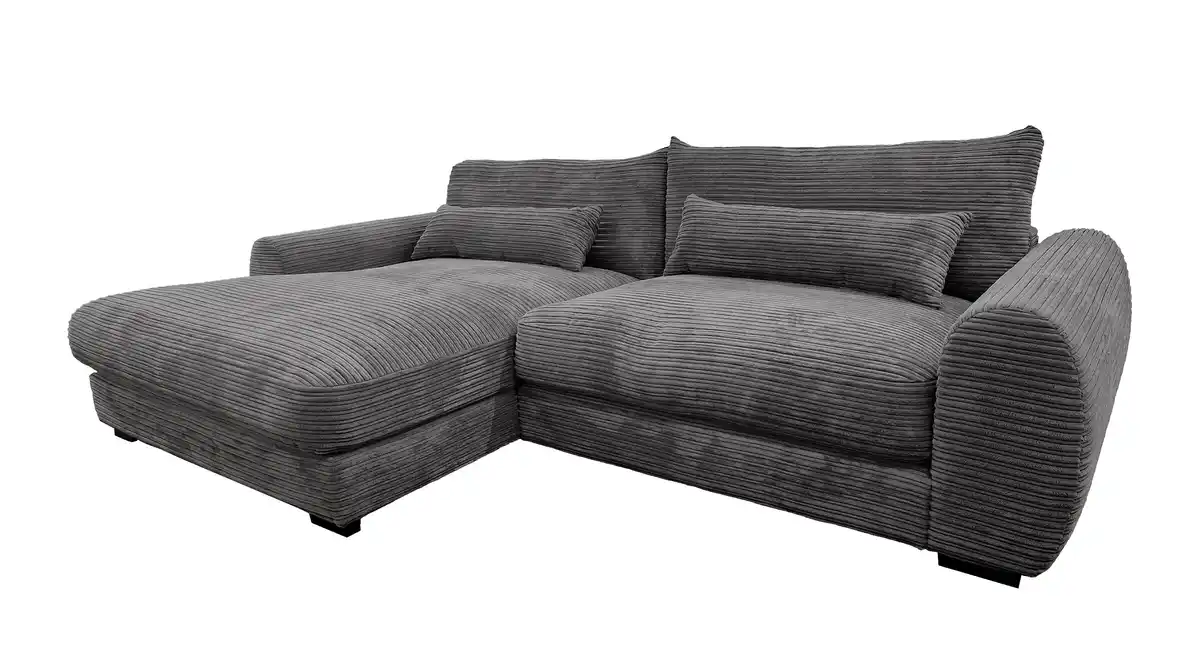 Bild 1 von Ecksofa Cord grau 265 x 180 cm - OT links - MARK