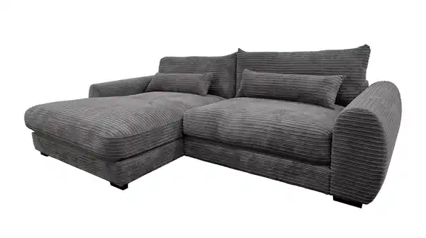Bild 1 von Ecksofa Cord grau 265 x 180 cm - OT links - MARK