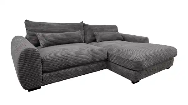 Bild 1 von Ecksofa Cord grau 265 x 180 cm - OT rechts - MARK