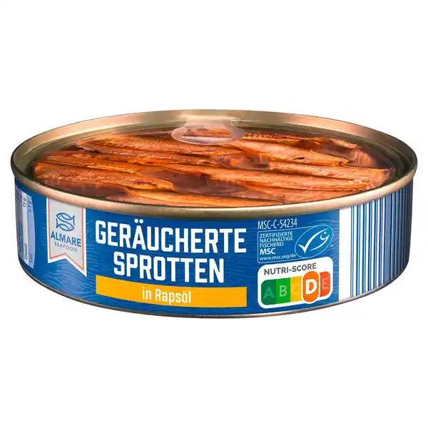 Bild 1 von ALMARE Geräucherte Sprotten, Rapsöl