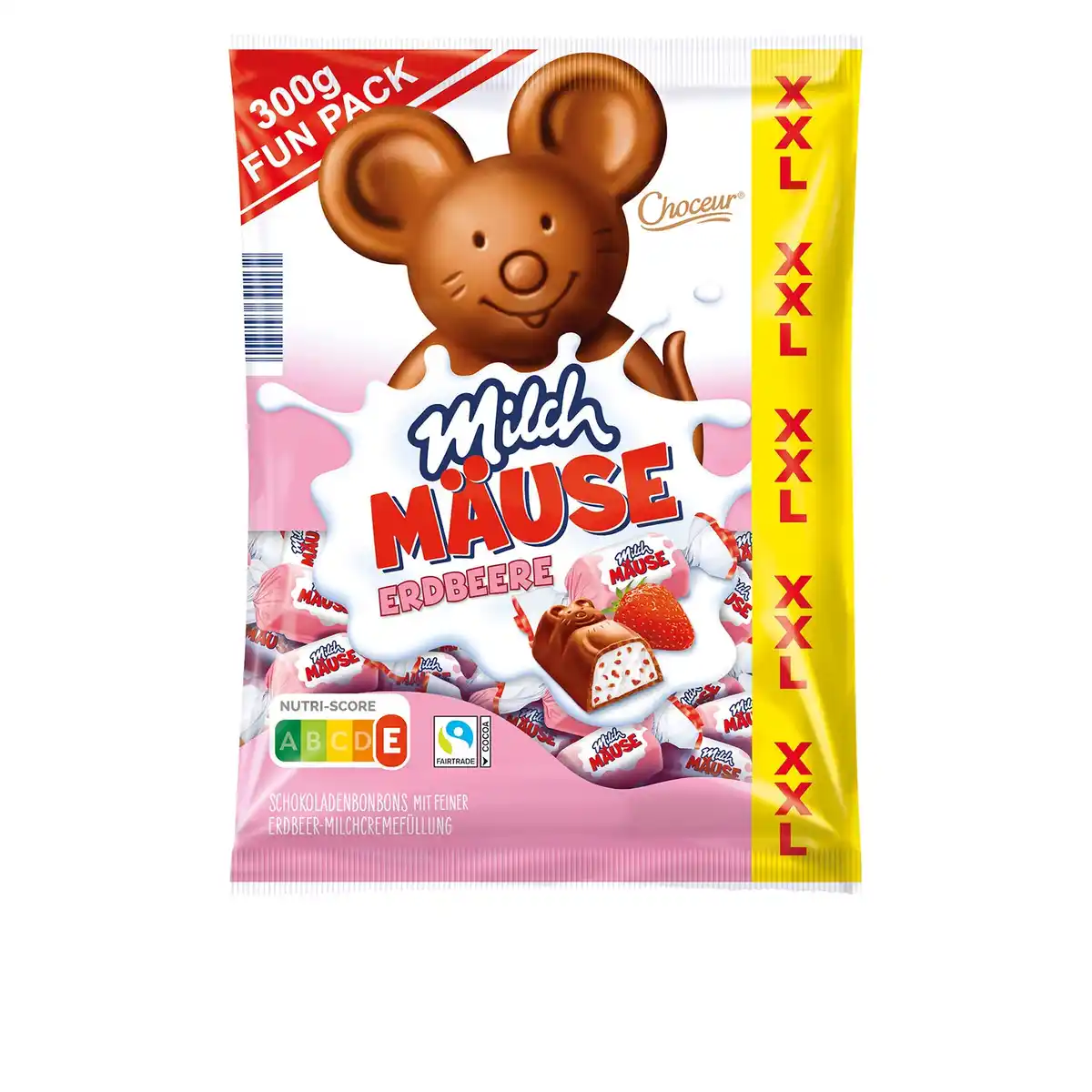 Bild 1 von CHOCEUR Milch Mäuse XXL 300 g, Erdbeere