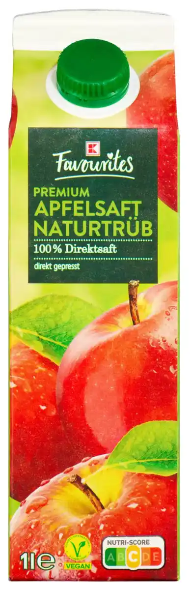 Bild 1 von K-FAVOURITES Premium-Apfelsaft naturtrüb, Direktsaft, 1-l-Packg.