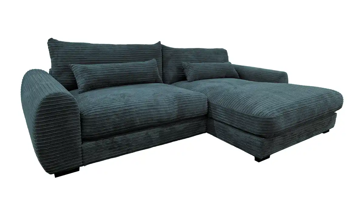 Bild 1 von Ecksofa Cord blau 265 x 180 cm - OT rechts - MARK