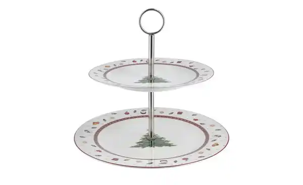 Bild 1 von Peill+Putzler Etagere  Santa weiß Edelstahl, Porzellan Maße (cm): H: 23  Ø: [26.8] Küchenzubehör