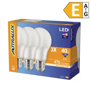 ATTRALUX LED-Birnen E27, 3-St.-Packg.