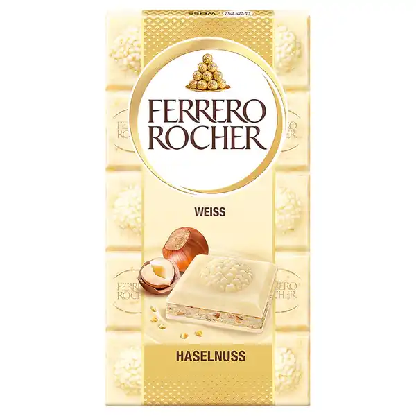 Bild 1 von FERRERO Schokoladen 90 g, Rocher Weiß