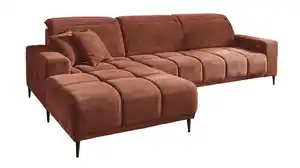 Ecksofa Cord rost ausziehbar - Sitztiefenverstellung 286 cm - OT links - MARISOL