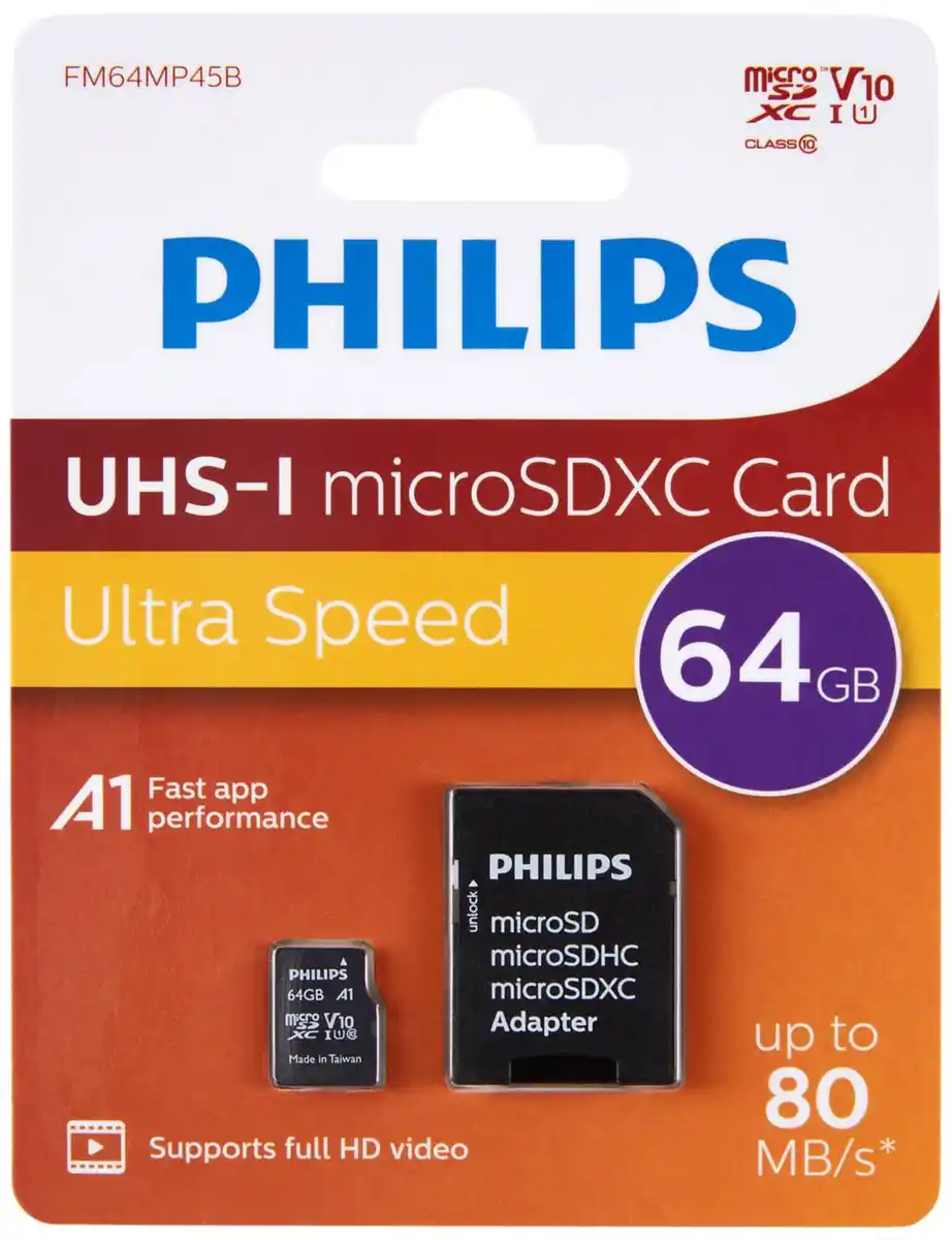 Bild 1 von PHILIPS Speicherkarte microSDXC 64 GB