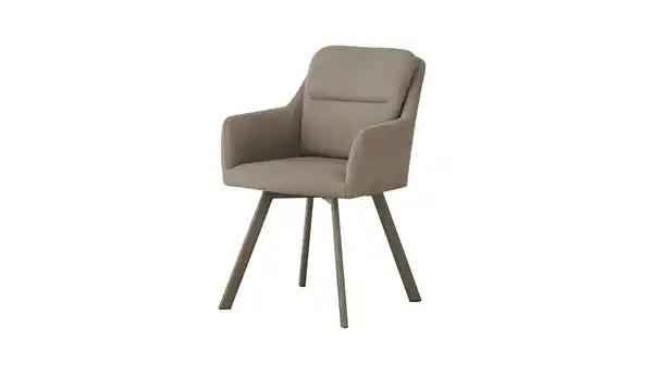 Bild 1 von Armlehnstuhl braun Drehstuhl Chenille Optik - FADO