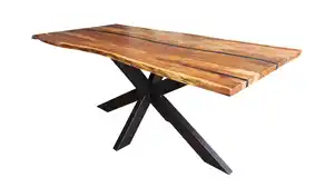 Esstisch Baumkantentisch 200 cm Akazie massiv Epoxidharz - TORVALD