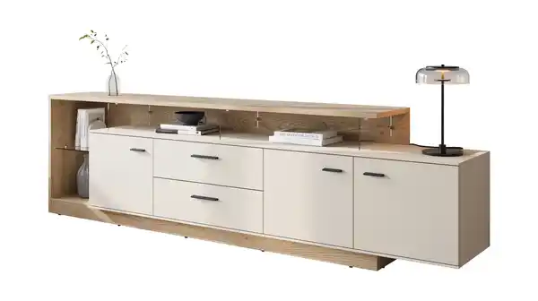Bild 1 von TV - Lowboard beige - Eiche - 236 cm TV-Board - MEOLO