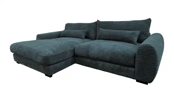 Bild 1 von Ecksofa Cord blau 265 x 180 cm - OT links - MARK