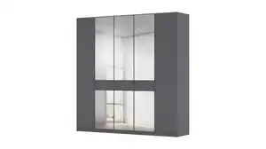 Kleiderschrank mit Spiegel grau 226 cm - rauch - VERSITY
