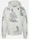 Bild 1 von Herren Hoodie mit coolem Print Weiß