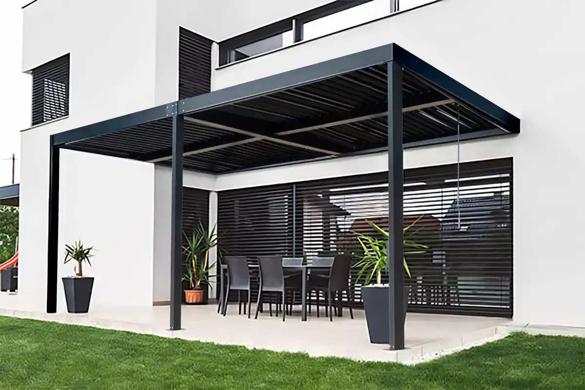 Bild 2 von Bioklimatische Wandpergola, ca. 300 x 600 x 225 cm - Anthrazit