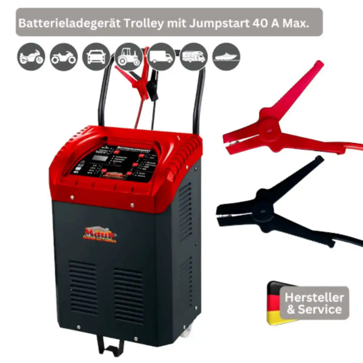 Bild 4 von Batterieladegerät Trolly mit Jumpstart 40 A Max.